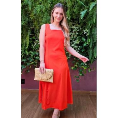 Imagem de Vestido Laranja - Valentina Plus