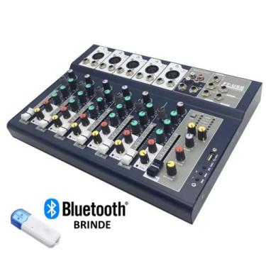 Imagem de Mesa De Som 7 Canais Acompanha Adaptador F7USB Bluetooth Usb Ideal Par