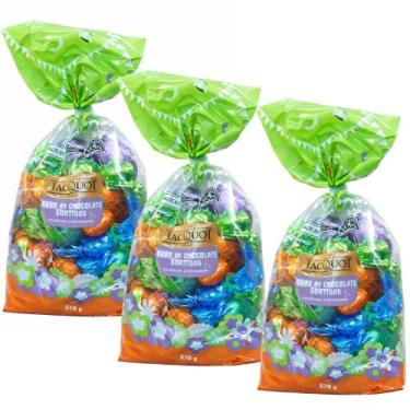 Imagem de Kit 3 Sacos Mini Ovos Importados Chocolate Jacquot 670g  Seleção Premi