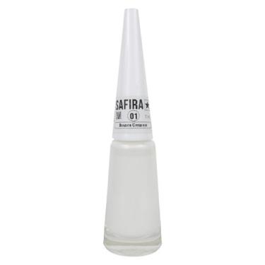 Imagem de Esmalte De Unha 7ml Branco Cremoso Nº 01 Safira Cosméticos - SAFIRA CO