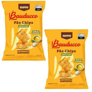 Imagem de Pão Bauducco Chips Azeite e Sal 90g Snack de Pão Sirio Torrado, 02 Uni