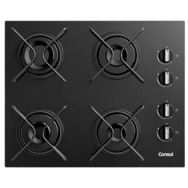 Imagem de Cooktop 4 Bocas Consul CD060BE Acendimento Super Automático, Preto, Bi