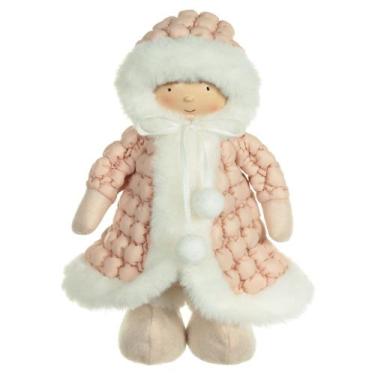 Imagem de Boneco em Pé De Natal Rosa e Branco 20cm - D. E. A. D. A.