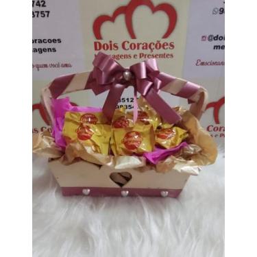 Imagem de Mini cesta chocolates - DOIS CORAÇÕES 