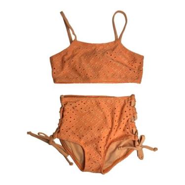 Imagem de Biquíni Infantil Proteção UPF50+ Olivia Lese Lisa Laranja Neon - Verão