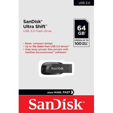 Imagem de Pen drive sandisk 64gb ultra shift usb 3.0