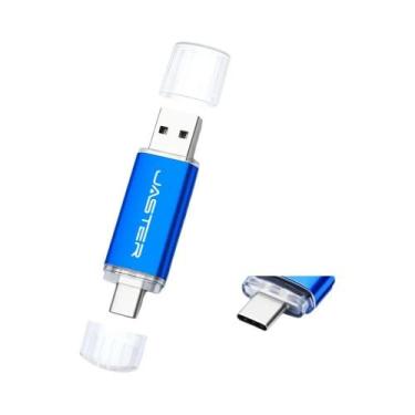 Imagem de Pen Drive USB Tipo C 2 Em 1 De Alta Velocidade Em Metal 128GB 64GB 32G