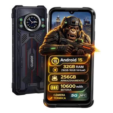 Imagem de Smartphone Cubot KingKong 11 Robusto 5G Android 15 32GB Ram 256GB