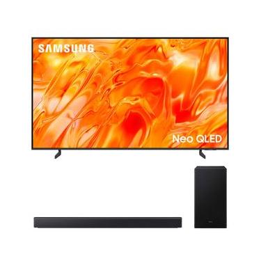 Imagem de Smart TV Samsung 55" Polegadas Neo QLED 4K QN70H 2026 Mini LED + Soundbar Samsung HW-B450F com 2.1 Canais