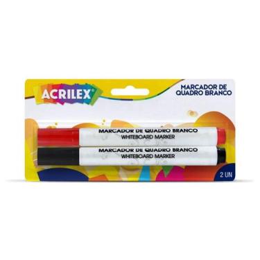 Imagem de Kit Marcador Permanente Acrilex com 2 Cores - Escolha o kit, Vermelho,