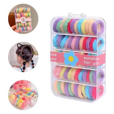 Imagem de Kit 36 Xuxinhas Infantil Adulto Rabicó Para Penteados Caixinha Present