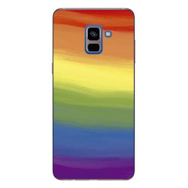 Imagem de Capa Case Capinha Samsung Galaxy A8 Plus Arco Iris Aquarela - Showcase