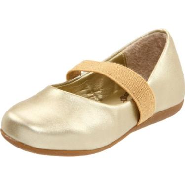 Imagem de Pampili Sapatilha infantil Mary-Jane Ballet, Dourado, 22 M EU/5 M US Toddler