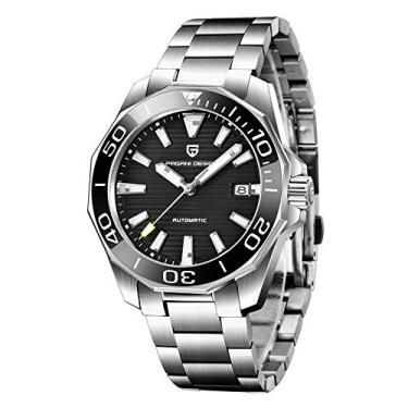 Imagem de BY BENYAR Relógio mecânico masculino Pagani Design japonês NH35A com movimento automático, à prova d'água, aço inoxidável, moderno, para negócios, Preto, Mecânica