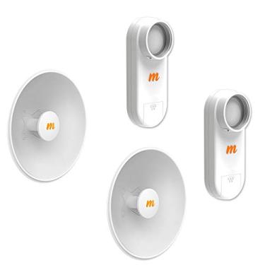 Imagem de Mimosa Networks Antena modular Twist-on N5-X25 4,9-6,4 GHz Prato de 400 mm para C5x apenas 25 dBi ganho 2 unidades com rádio C5x 4,9-6,4GHz 8dBi para 2 unidades PTMP/PTP
