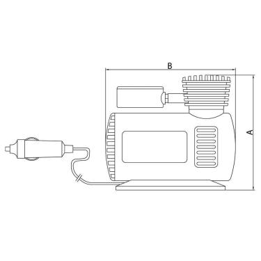 Imagem de Compressor de Ar Tramontina Portátil Potência de 50W Tensão 12V - 4233000