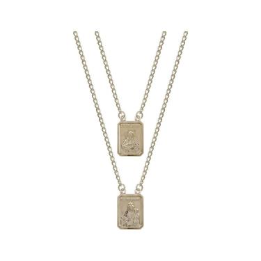 Imagem de Escapulário Aço S. C. Jesus e NSra. Carmo 14x11mm 60cm Gold IPG