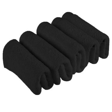 Imagem de Kit 5 Toalha De Rosto Salão De Beleza 100% Algodão Preta