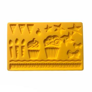 Imagem de Molde De Silicone Aniversário Cupcakes Decoração
