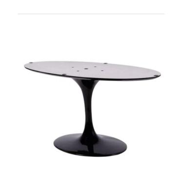Imagem de Base de Mesa de Jantar Oval Tampo 100x70 Cm até 137x90 Preto