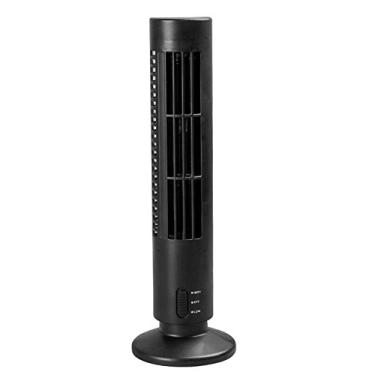 Imagem de ISOBU LILIANG- Ventilador de ar condicionado tipo torre, ventilador de refrigeração portátil de ar único ventilador de ar condicionado doméstico carregamento USB/rosa/LQBZDEFS-115 BMZDLFJ-1 (cor: preto)
