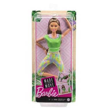 Imagem de Boneca Barbie Articulada Morena Gxf05 - Made To Move - Mattel