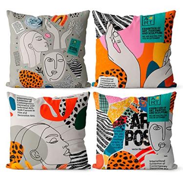Imagem de Kit 4 Capas De Almofadas Decorativas 42x42 - Moderna 0003