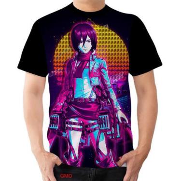 Imagem de Camiseta Camisa Personalizada Estilosa Mikasa Anime Aot - Dias No Esti