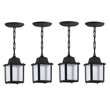 Imagem de 4 Un Luminaria Pendente Externo Vintage Colonial Preto Alz14