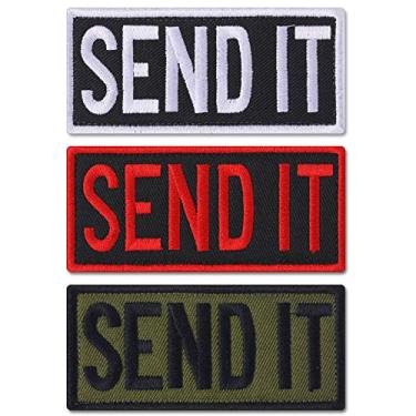 Imagem de 3 peças de aplique bordado com gancho e laço de fixação de fixação tático aplique uniforme patch militar engraçado para bonés sacos coletes uniformes, 3 cores