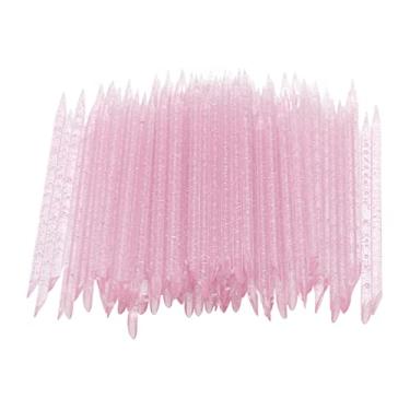 Imagem de Empurrador de cutícula descartável, 100 peças, bastões de cuidados com as unhas, bastão de limpeza de cutículas, manicure e pedicure para unhas para homens e mulheres, salão doméstico ()