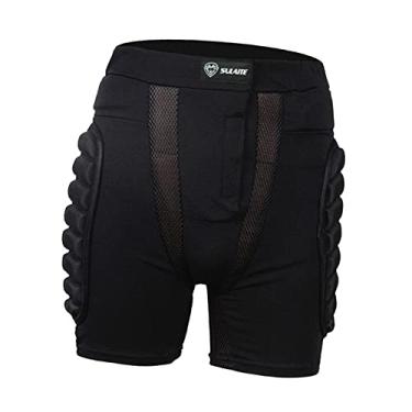Imagem de UGPLM Almofada de quadril de esqui esportiva, proteção quadril calças cuecas deslizante cóccix protetor de equitação leve para esqui skate skate adultos crianças, P