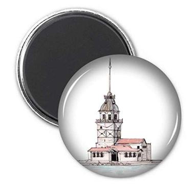 Imagem de Torre de donzela em Istambul Turquia adesivo de decoração para presente