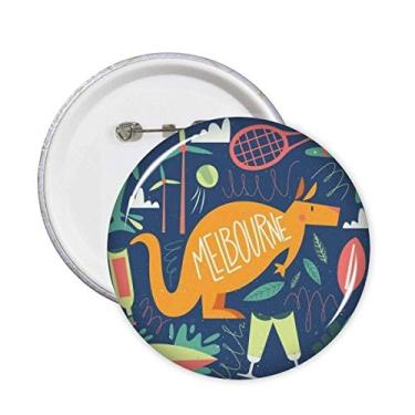 Imagem de Melbourne Austrália Canguru Tênis Surf Pin Emblema Botão Emblema Acessório Decoração 5 peças