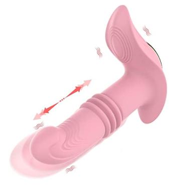 Imagem de Vibrador Estimulador do Clitóris, Ponto G & Anal Estimulador Sexual Erótico Com Controle Remoto Telescópica Empurrar 20 Frequências Zatla