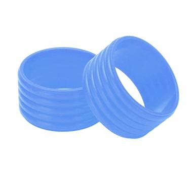 Imagem de Anel de Raquete de Silicone, Anel de Olho de Raquete de Tênis Ecológico, Alta Elasticidade, Boa Absorção de Suor, Design Requintado de Raquete (Azul)
