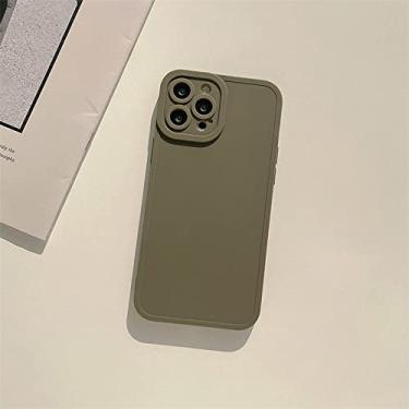 Imagem de Capa de telefone de silicone de cor lisa macia para iPhone 13 11 12 Pro Max XS Max XR X 7 8 Plus 13Pro Capa de proteção para câmera à prova de choque, T7, para iPhone X ou XS