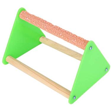 Imagem de Jeanoko Parrot Bastão Fosco Triângulo Suporte Poleiro Papagaio Suporte Leve Portátil Lovebird para Arara Suministros de entrenamiento de aves