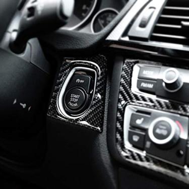 Imagem de JIERS Para BMW Série 3 4 F30 F32 2013-2018, guarnição do adesivo da tampa da moldura do motor do carro