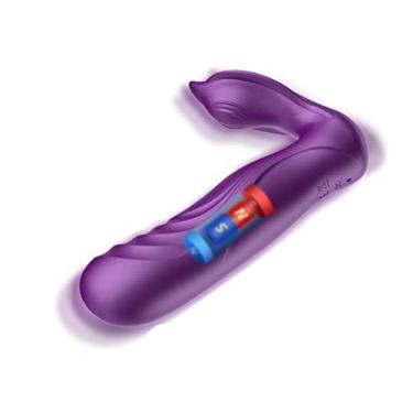 Imagem de Vibrador Sexual Feminino Vai em vem 8 Frequências Sexuais Estimulador Clitóris e Ponto G Duplo Erótico