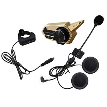 Imagem de Vifaleno Fone de ouvido para capacete de motocicleta Fone de ouvido sem fio 5.0 para motocicleta com microfone e suporte para fone de ouvido com motor de resposta automática