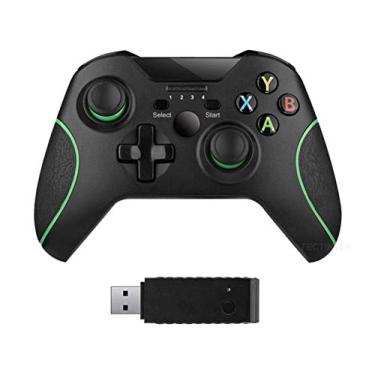Imagem de xuelili Controles sem fio para Xbox One, gamepad sem fio para PC com adaptador sem fio de 2,4 GHz, compatível com Xbox One / One S / One X / P3 Host / Windows 7/8/10