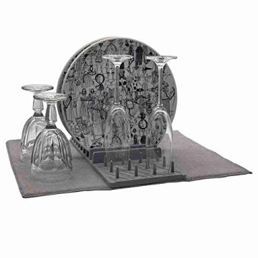 Imagem de Tapete de Louças Microfibra 50 x 38 cm Com Escorredor Wenx Home