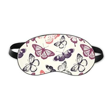 Imagem de Borboleta em fundo rosa pálido Sleep Eye Shield Soft Night Vlindfold Shade Cover
