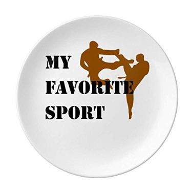 Imagem de Like Sports Fitness Balanced Taekwondo Prato Decorativo de Porcelana Salver Prato de Jantar