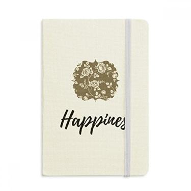 Imagem de Caderno de flores de plantas com desenho de rosas, capa dura de tecido oficial