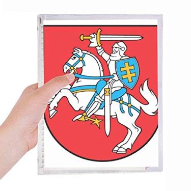 Imagem de Caderno com emblema nacional da Lituânia Europa com folhas soltas diário recarregável artigos de papelaria