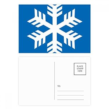 Imagem de Conjunto de cartões postais de aniversário com desenho de flocos de neve azuis para esportes de inverno