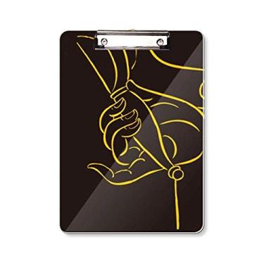 Imagem de Budismo Religião Budista Mão Padrão Prancheta Pasta Escrita Placa de Apoio A4