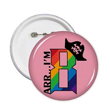 Imagem de Oito arco-íris chapéu pirata art deco, presente moderno, broches, emblema, acessórios, decoração, 5 peças